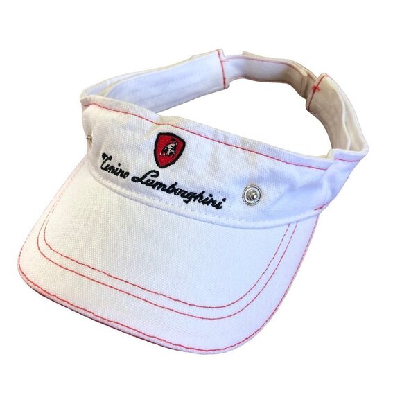 Lamborghini White and Red Sporty Hat - Picture 3 of 9